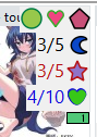 thumbnail ratings are shown collapsed, as well as a different smaller inc/dec service size